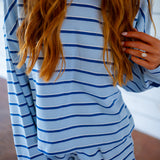Easy Days Top, Baby Blue/Navy