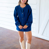 On Your Side Jacket, Indigo