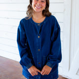 On Your Side Jacket, Indigo