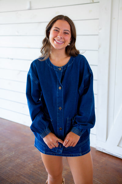 On Your Side Jacket, Indigo