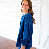 On Your Side Jacket, Indigo