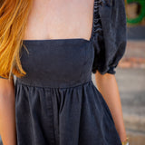 Solo Act Romper, Black