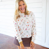 Pressed Petals Sweater, White