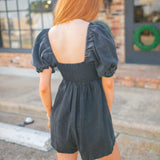 Solo Act Romper, Black