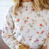 Pressed Petals Sweater, White