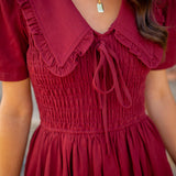 Have A Seat Dress, Maroon