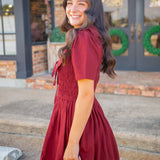 Have A Seat Dress, Maroon