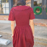Have A Seat Dress, Maroon