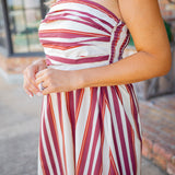 Sundown Stroll Maxi Dress, Wine