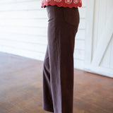 Anessa 31" Wide Leg Pants, Rich Chocolate