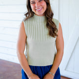 Open Invitation Sweater Top, Light Green