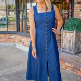 Day Date Denim Dress, Dark Denim