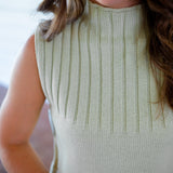 Open Invitation Sweater Top, Light Green