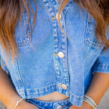 Downtown Days Top, Denim