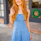 Montreal Denim Strap Dress, Skyfall