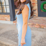 Tied With A Bow Dress, Washed Denim