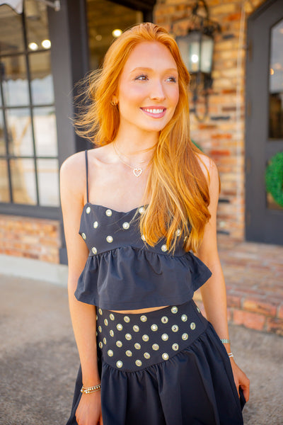 Born To Shine Top, Black