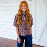 Bluebird Bloom Top, Brown