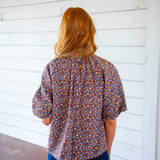 Bluebird Bloom Top, Brown