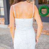 Wildcard Denim Mini Dress, Light Denim/White