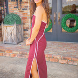 Midnight Romance Midi Dress, Maroon