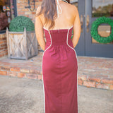 Midnight Romance Midi Dress, Maroon