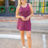 Midnight Berry Active Romper, Cassis
