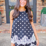 Dot Your Dreams Top, Black