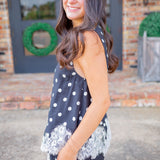 Dot Your Dreams Top, Black