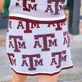 Texas A&M Knit In Rhinestone Skirt
