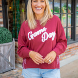 "Game Day" Relaxed Sweatshirt, Maroon