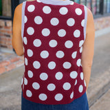 Texas A&M Polka Dot Helmet Knit Tank, Maroon