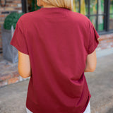 Texas A&M Gingham Logo Tee, Maroon