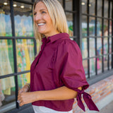 In The Details Top, Maroon