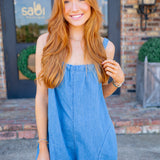 Darling Detail Romper, Blue