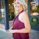After Hours Halter Top, Maroon