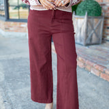 Worth the Detour Pants, Maroon