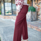 Worth the Detour Pants, Maroon