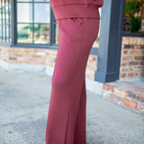 The Wide Leg Pant 30, New Maroon