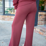 The Wide Leg Pant 30, New Maroon