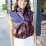 Luxie Vest, Deep Fig
