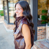 Luxie Vest, Deep Fig
