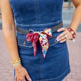 Loop Skinny Scarf Reversible Leather Belt