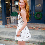 A Little Smitten Dress, Cream/Brown