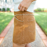 All In Studded Skirt, Camel