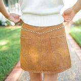 All In Studded Skirt, Camel
