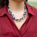 Polka Dot Scarf Chain Necklace