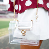 Gold Handle Clear Bag
