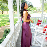 Lara Dress, Purple Wine