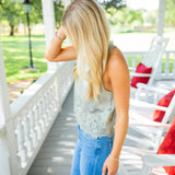 Lace Affair Top, Sage